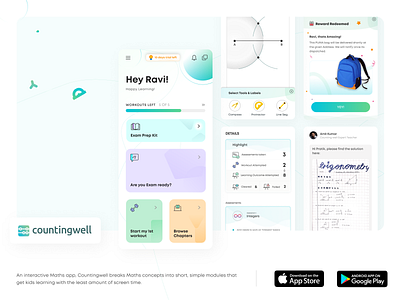 Countingwell - Mathematics Learning App design edtech education learningapp typography ui uidesign uidesigner