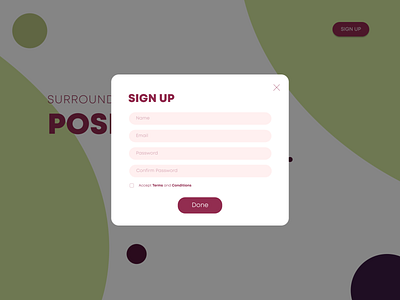 Daily UI :: 001 | Sign Up design flat typography ui ux ux ui design vector