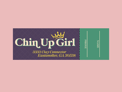 Chin Up convention design event illustrator pastel ticket women