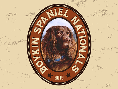 Boykin Spaniel Nationals ‘19 boykin dog dogs illustrator retro south carolina vector vintage