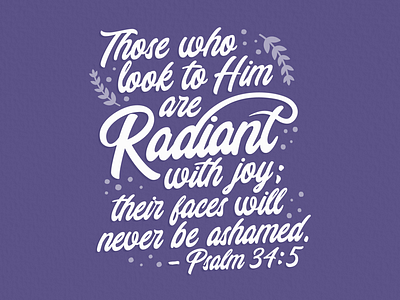 Radiant bible bible verse illustrator lettering purple quote typography vector woman women