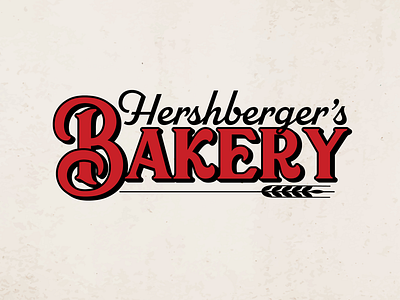 Hershberger’s Bakery amish bakery bread logo mennonite red rustic south carolina vintage wheat