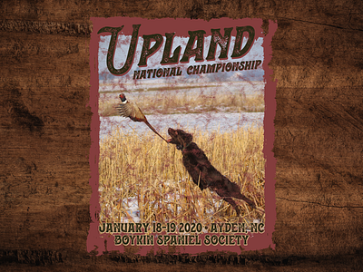 Upland 2020 dog hunting north carolina retro rustic shirt design south carolina southern vintage