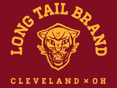 Long Tail Brand - Cougar Face branding design illustration sketch