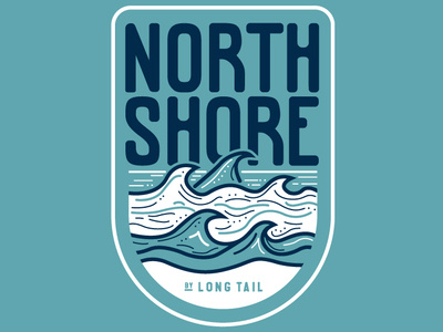 North Shore - Waves branding design illustration sketch typography