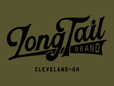 Long Tail Brand - Script branding design logo typography