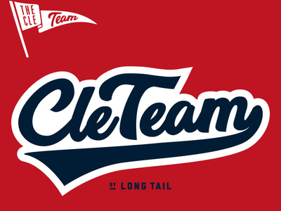 The CLE Team Script baseball branding cleveland cleveland indians custom art design illustration logo print design sports tribe typography vector