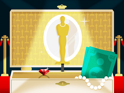 2019 Academy Awards Animation academy awards actors after effects animation award show celebrities glamour hollywood illustration jewelry movies nominees oscars red carpet