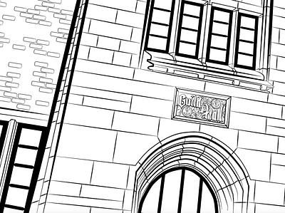 Guild Hall Illustration (detail) adobe illustrator campus collegiate design graphic design illustration university