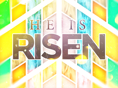 Happy Easter design easter graphic design photoshop social media stained glass