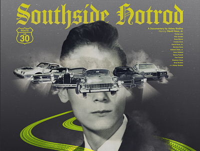 Southside Hotrod Poster cars family graphic design personal project photoshop poster typography