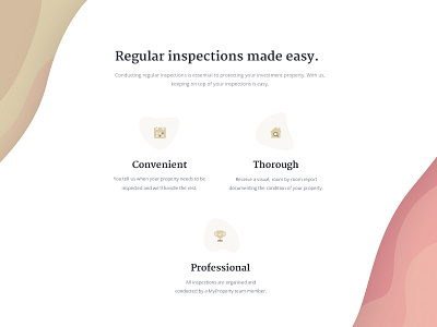Property management website - Features features icons inspection inspection report property property inspection property management renting saas ui