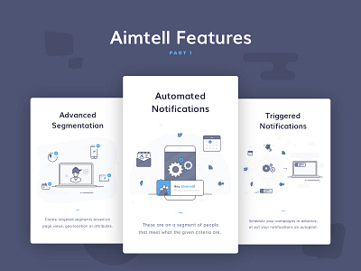 Aimtell - Website Push Notifications Illustrations, part 1