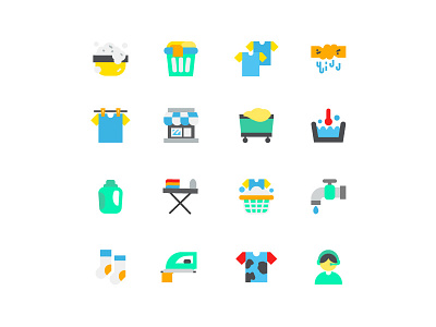Laundry - Icon bath clothes creative icon icon bundle icon design icon set iconic laundry soap unique wash