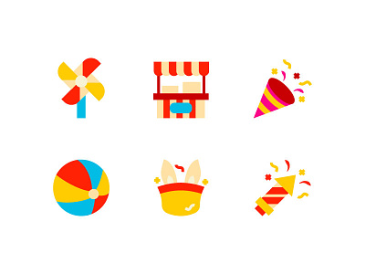 Carnival icon set ball birthday button carnival filled outline food stand icon icon design icon set iconic illustration magic trick party rocket summer trumpet