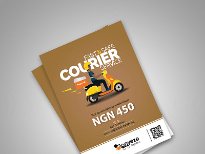 Flat flyer design concept with illustration brand and identity design flat design graphic design