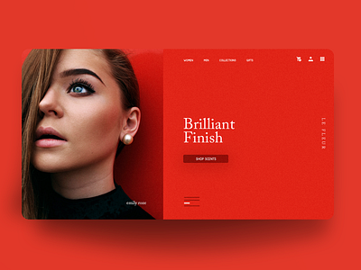 Le Fleur beauty branding design landing page red ux web website design