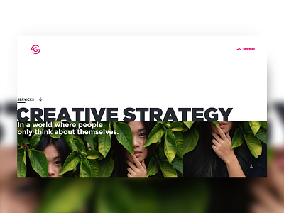 Creative Strategy agency agency branding agency landing page branding experimental landing page website design