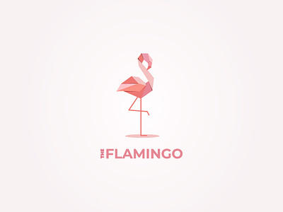 The flamingo adobe animal art colors custom design digital art flamingo flamingos geometric art geometric design logo 2d logo 3d logo design modern pet design pink pink logo polygon polygon art polygonal