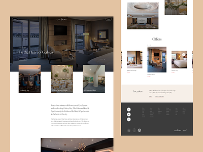 Hotel Concept for The Galmont, Ireland. booking hotel layout typography ui web design