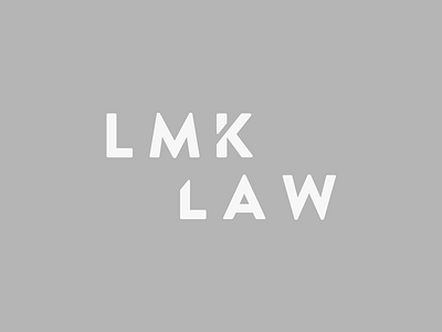 Logotype Proposal - LMK Law design logo logotype monochrome type typography white