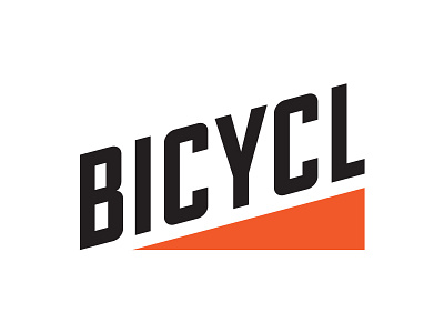 Bicycl - Logo Concept block design initials letters logo logotype monogram outline red typography white