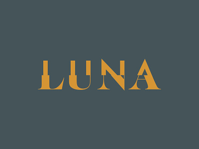 Luna Logotype Concept branding clean dissection gold green logo logotype minimalist typography