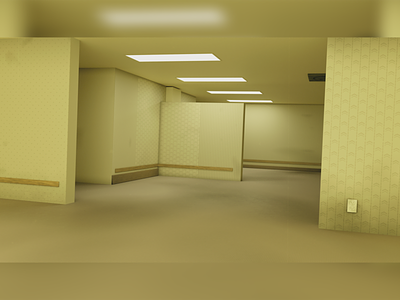 The Backroom 3d backroom backrooms blender blender 3d creepypasta empty room feldup photoshop