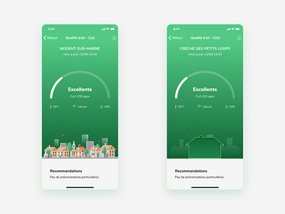 Air quality air air quality application city design figma illustration mobile mobile app pollution smart city ui ux vector