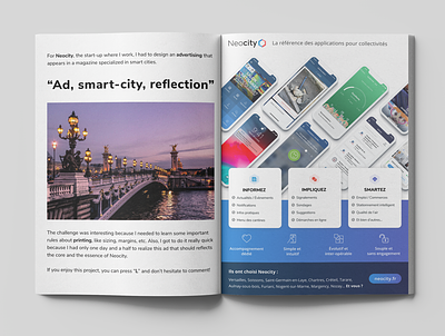 Advertising - Neocity ad application cities city design figma magazine magazine ad mobile promotion smart smart city