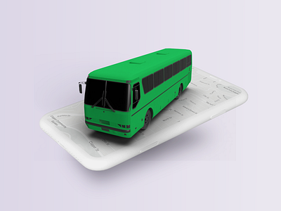 Bus Mockup 3d 3d illustration app design bus design dribbble icon icons illustration ui vector vehicle
