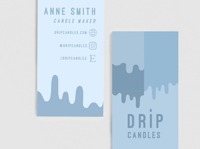 Drip Candles Custom Business Cards business card candle maker candles custom business card design graphic design