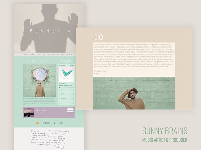 Sunny Brains Official Site custom website music artist music artist website sunny brains web design webdesign