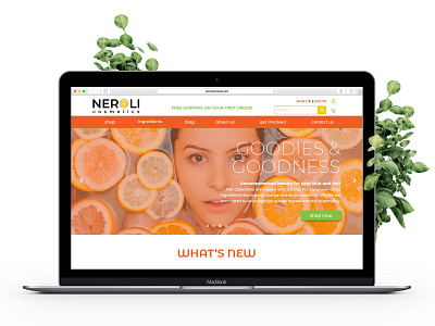 Neroli Cosmetics Website branding design ui web