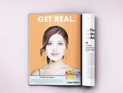 TONYMOLY Magazine Ad Campaign design photoshop typography