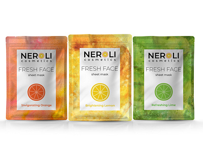 Neroli Cosmetics - Sheet Mask Packaging Design