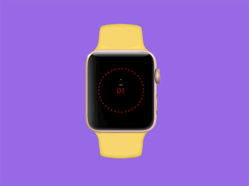 Apple Watch Charging UI Concept adobe animate animation app apple watch design ios iwatch motion graphic uiuxdesign ux