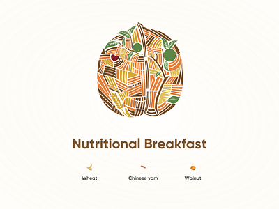 Nutritional Breakfast - oats ui 吉祥物 向量 品牌 商标 图标 插图 活版印刷 设计