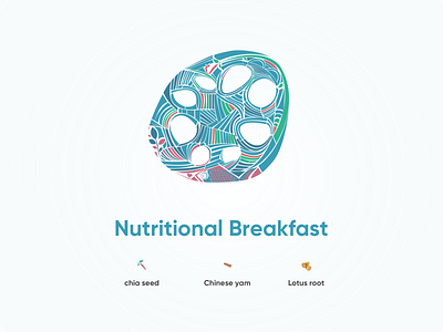 Nutritional Breakfast - Lotus root ui ux 吉祥物 向量 品牌 商标 图标 插图 活版印刷 设计