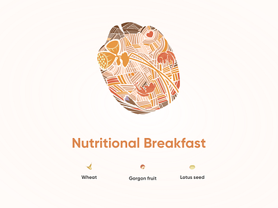 Nutritional Breakfast - Gorgon fruit ui 向量 品牌 商标 图标 插图 活版印刷 设计
