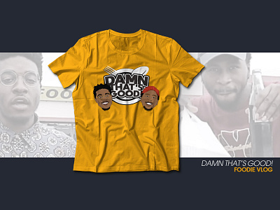 Damn That's Good Foodie Vlog foodie logo tshirt tshirt art vlog