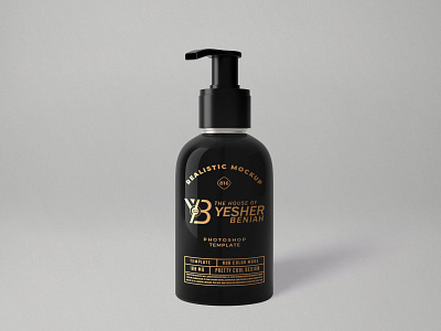 Yesher's Beard Juice beard branding cosmetics design gold illustrator logo logo design mockup