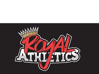 Royal Athletics athletics calligraphy crown design gold gym illustrator logo okc red royal sport typography vector