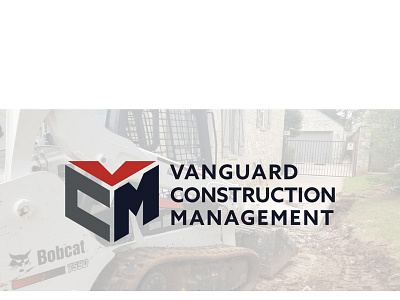 Vanguard Construction Management branding clean combo construction design logo management shape vanguard
