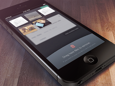 Drag To Remove drag files gallery ios iphone remove ui