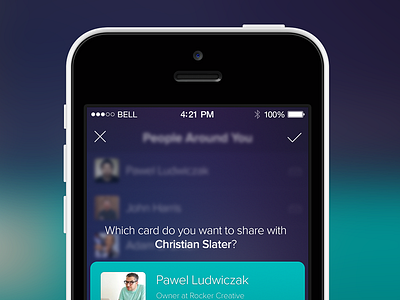 Share Card Preview card modal overlay share