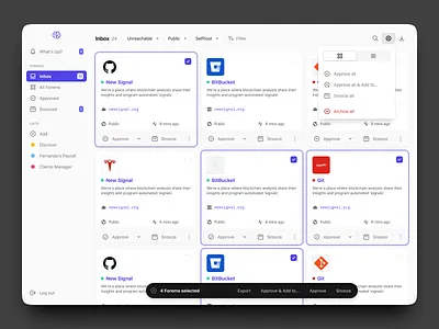 The Brain crm dropdowns form kanban login notifications ui web app