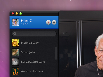 Video Calls application dark mac os x video