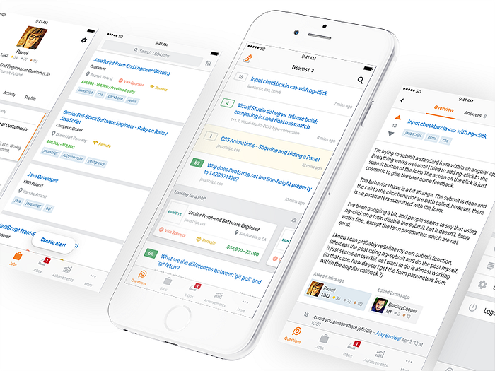 Stack Overflow iOS app by Pawel Ludwiczak on Dribbble