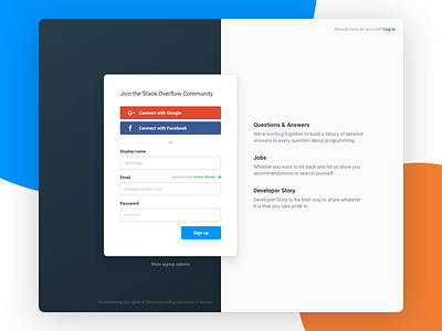 Signup 001 dailyui form signup split screen